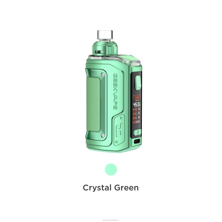 Geek Bar Vape Philippines GeekVape H45 (Aegis Hero 2) Pod Mod Kit Crystal Edition Crystal Green V680P143